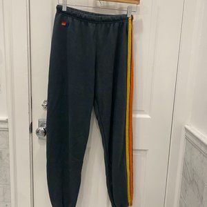 Aviator Nation 5 Stripe Sweatpants - Charcoal, Medium (worn once!)
